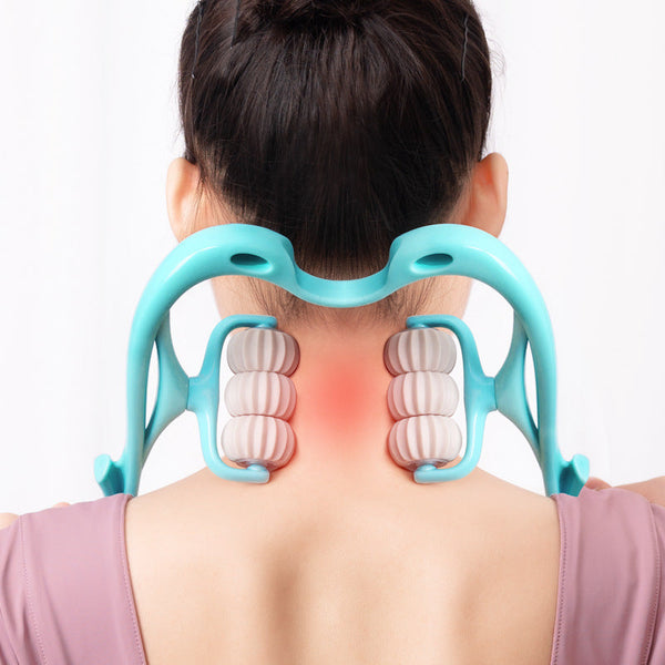 Multifunctional Manual Six-wheel Neck Massager Massage Relieve Roller Massage Tool My Store
