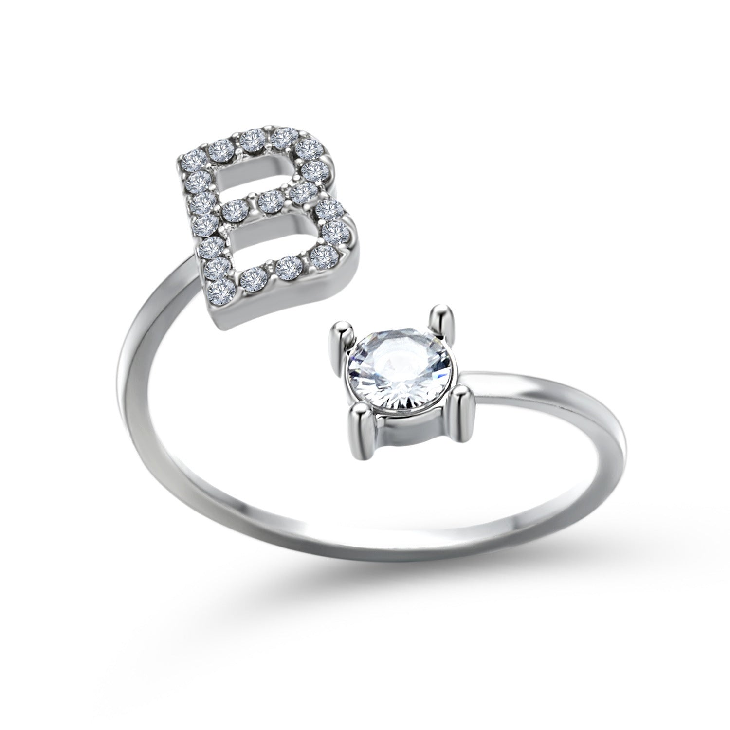 New Design Adjustable 26 Initial Letter Ring Fashion Jewelry For Women Simple Elegant Jewelry My Store