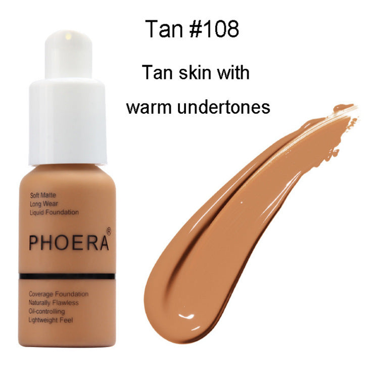 Explosive Press Type Oil Control Natural Color Matte Concealer Foundation Cream My Store