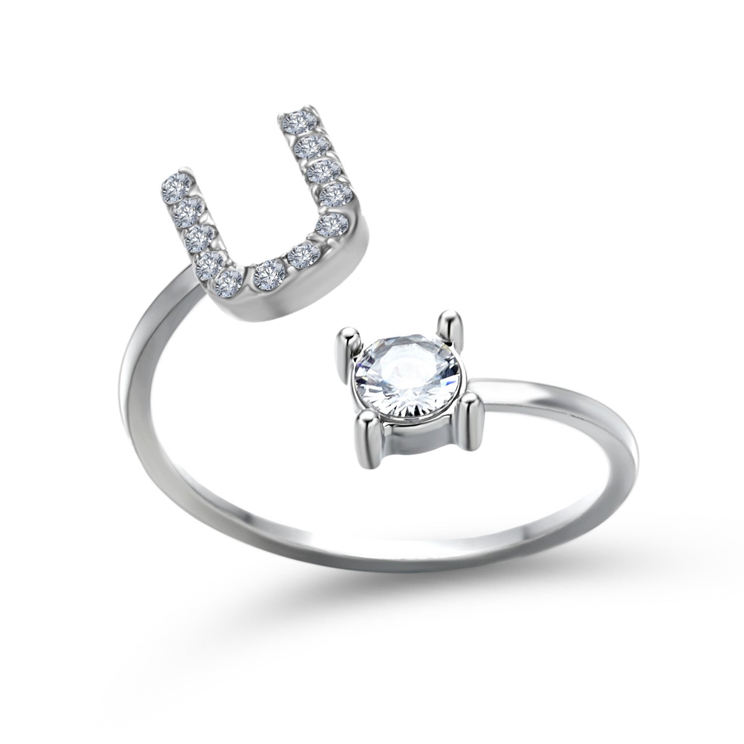 New Design Adjustable 26 Initial Letter Ring Fashion Jewelry For Women Simple Elegant Jewelry My Store
