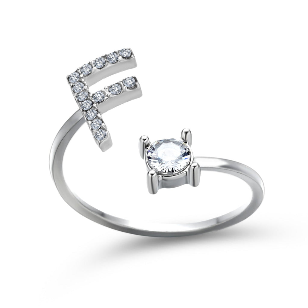 New Design Adjustable 26 Initial Letter Ring Fashion Jewelry For Women Simple Elegant Jewelry My Store