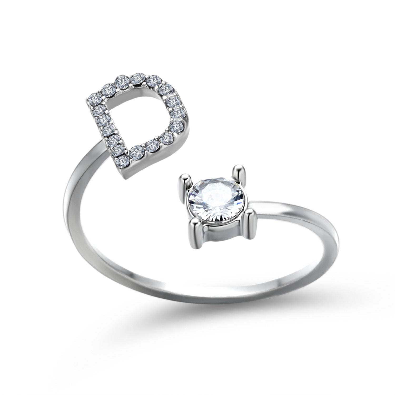 New Design Adjustable 26 Initial Letter Ring Fashion Jewelry For Women Simple Elegant Jewelry My Store