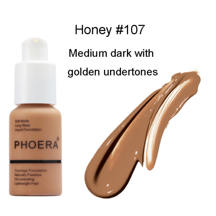 Explosive Press Type Oil Control Natural Color Matte Concealer Foundation Cream My Store