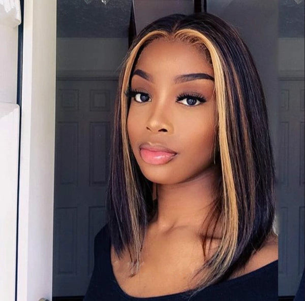 Explosion Style Front Lace Straight Hair Wig European And American Women's Wig Short Straight Hair Human Hair Wigs My Store