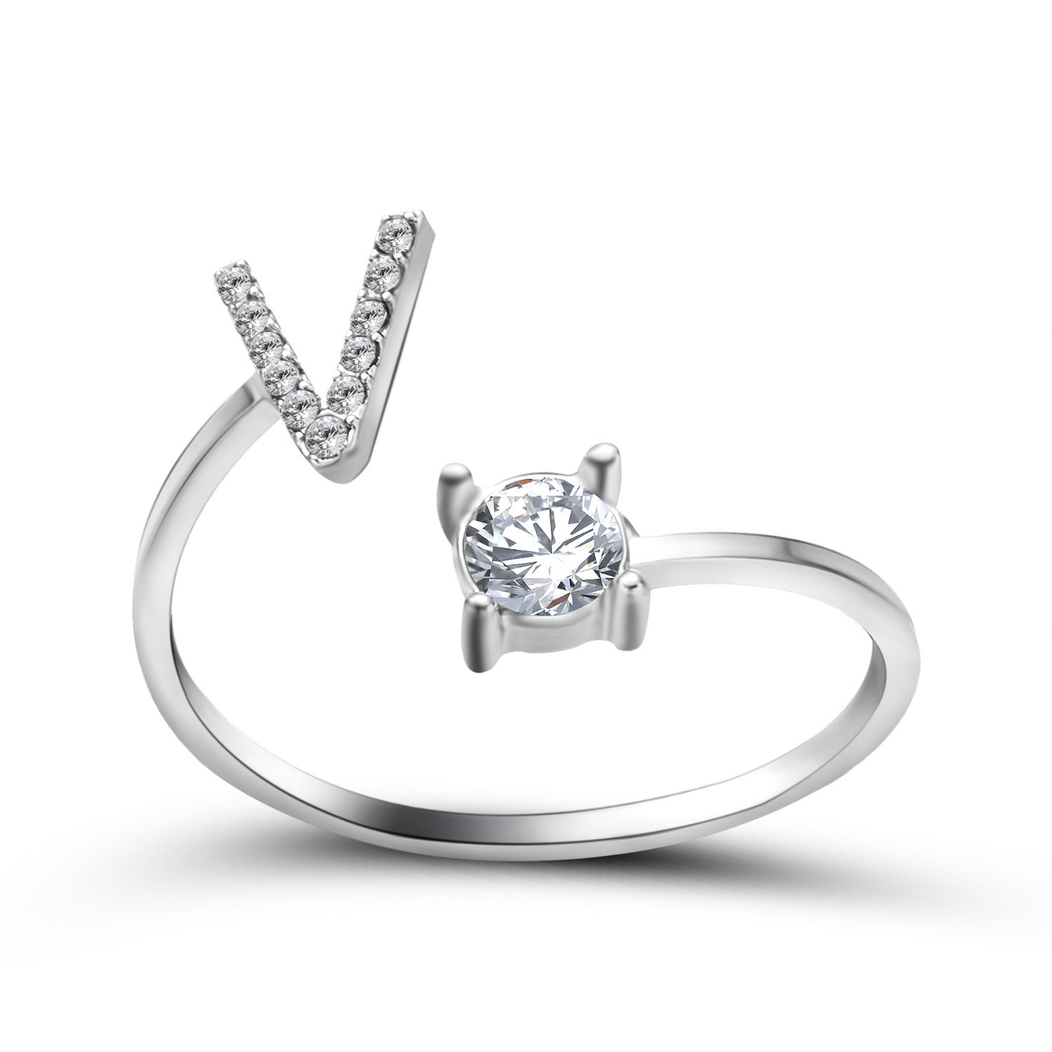 New Design Adjustable 26 Initial Letter Ring Fashion Jewelry For Women Simple Elegant Jewelry My Store