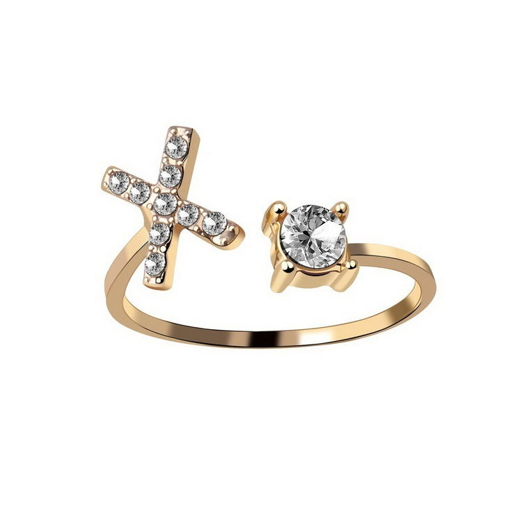 New Design Adjustable 26 Initial Letter Ring Fashion Jewelry For Women Simple Elegant Jewelry My Store