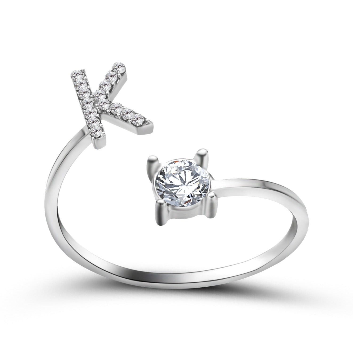 New Design Adjustable 26 Initial Letter Ring Fashion Jewelry For Women Simple Elegant Jewelry My Store