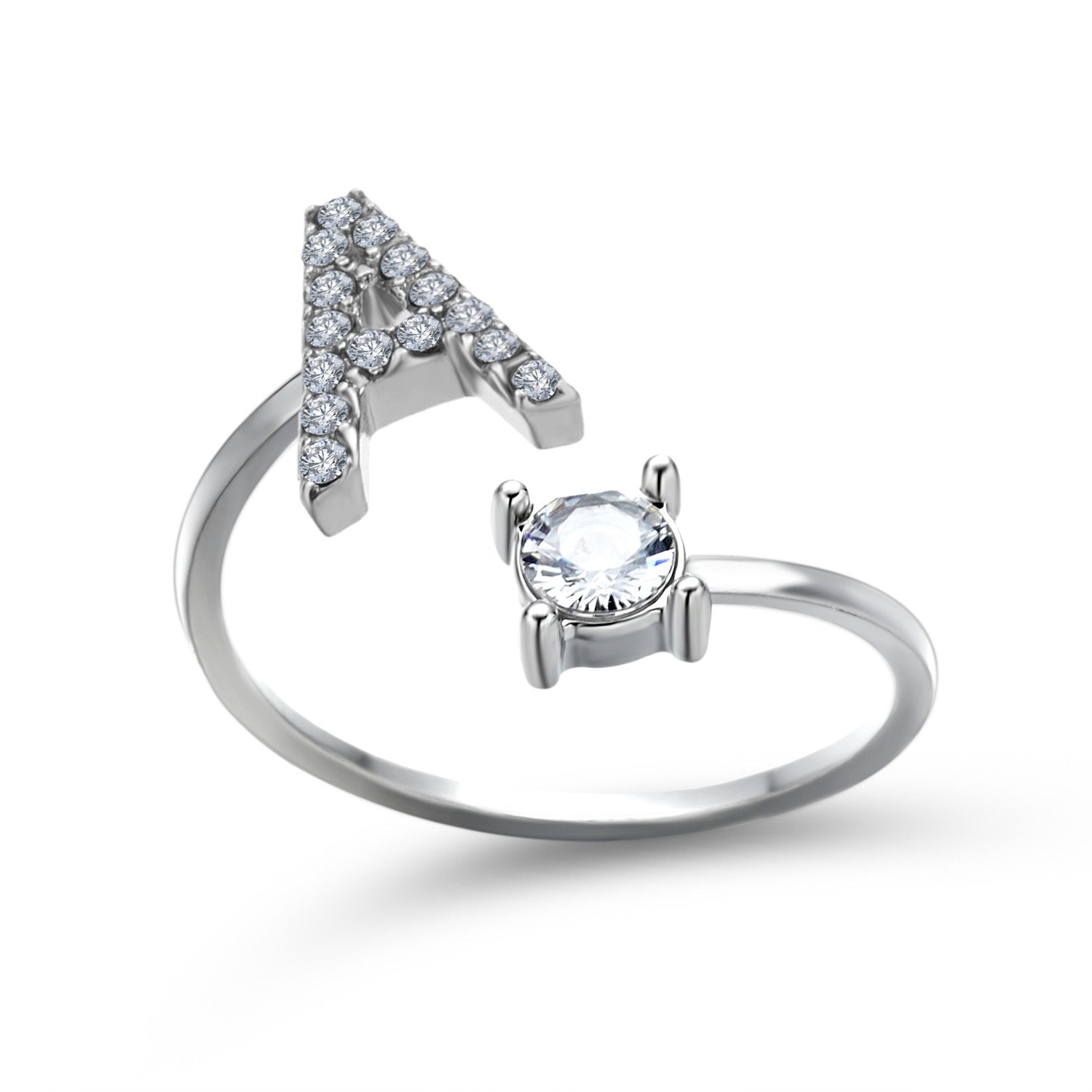 New Design Adjustable 26 Initial Letter Ring Fashion Jewelry For Women Simple Elegant Jewelry My Store