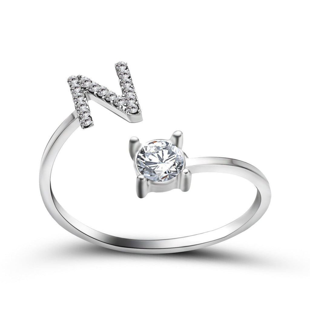 New Design Adjustable 26 Initial Letter Ring Fashion Jewelry For Women Simple Elegant Jewelry My Store