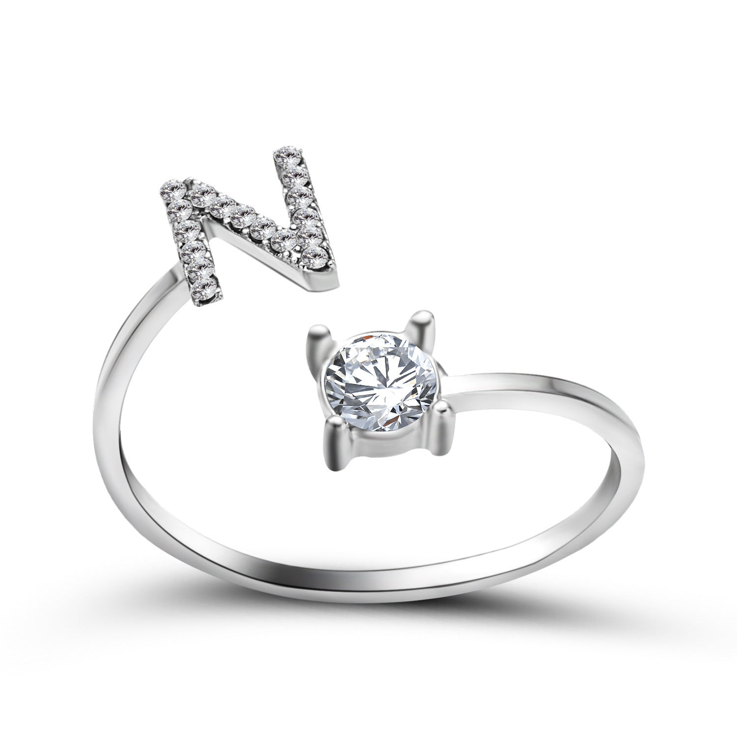 New Design Adjustable 26 Initial Letter Ring Fashion Jewelry For Women Simple Elegant Jewelry My Store