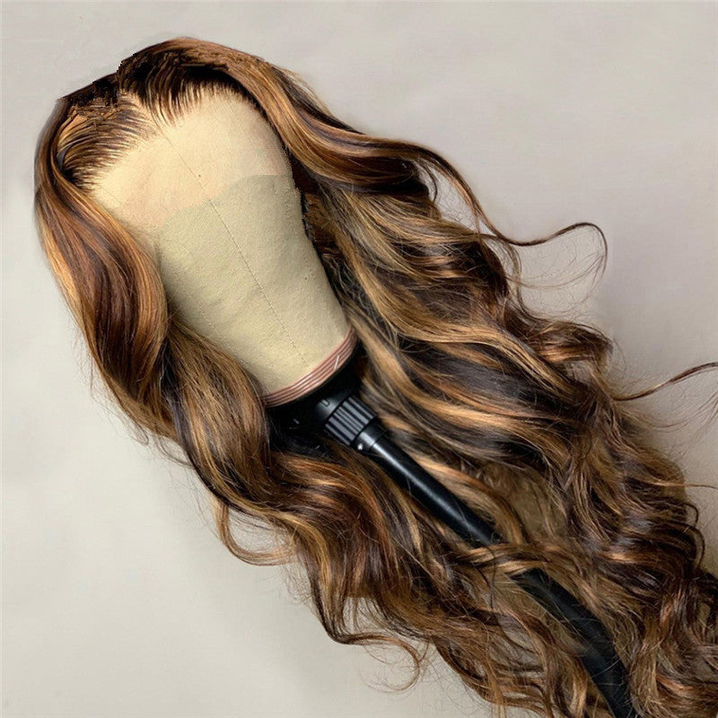 Women's Fashion Foreign Trade Wigs, Long Curly Hair, Chemical Fiber Wigs, Rose Net My Store