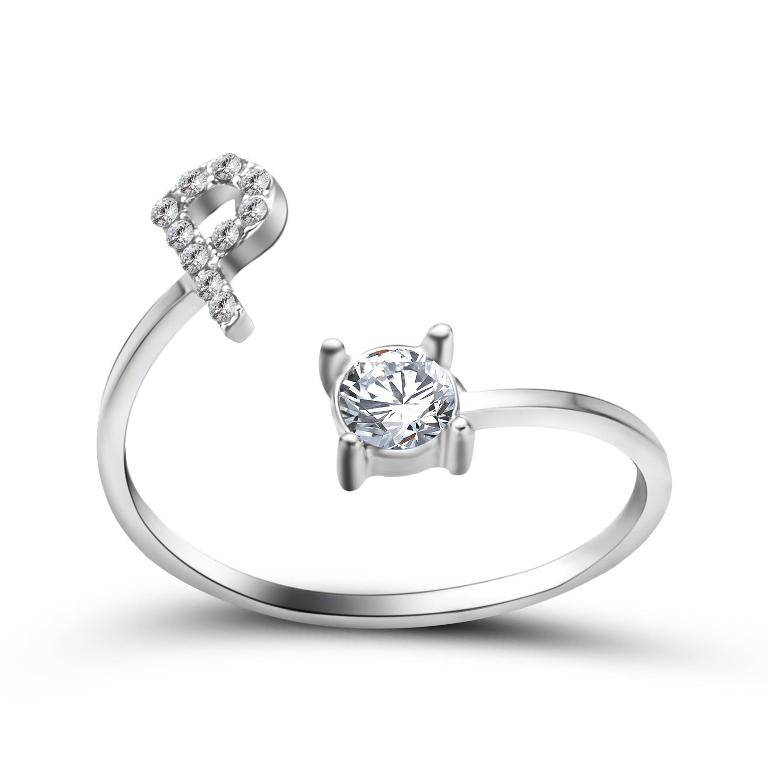 New Design Adjustable 26 Initial Letter Ring Fashion Jewelry For Women Simple Elegant Jewelry My Store