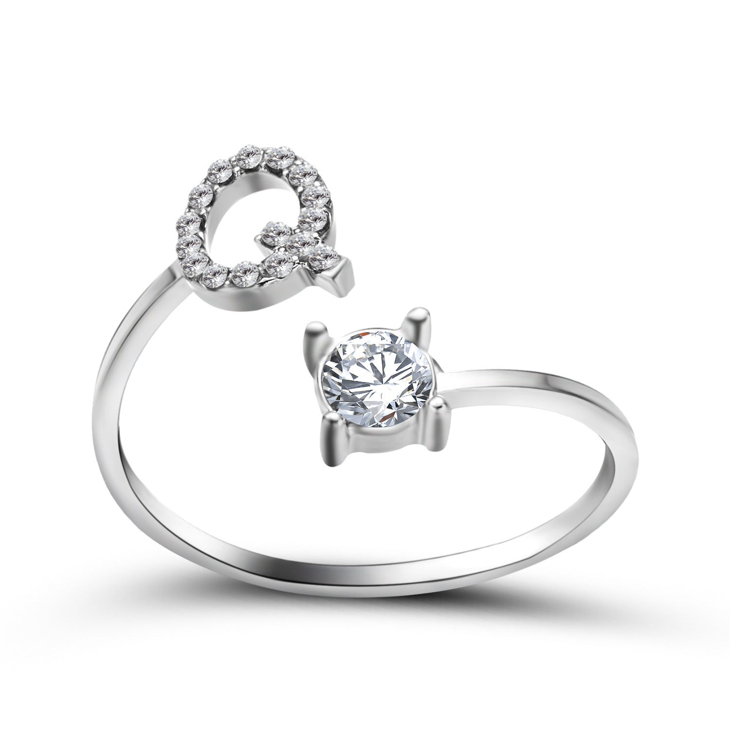 New Design Adjustable 26 Initial Letter Ring Fashion Jewelry For Women Simple Elegant Jewelry My Store