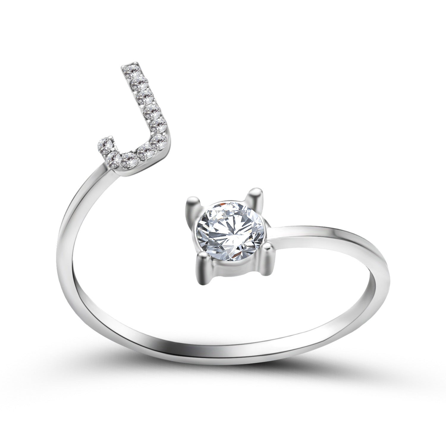 New Design Adjustable 26 Initial Letter Ring Fashion Jewelry For Women Simple Elegant Jewelry My Store