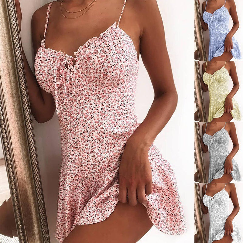 Floral Dress Mini Camisole Dress Women My Store