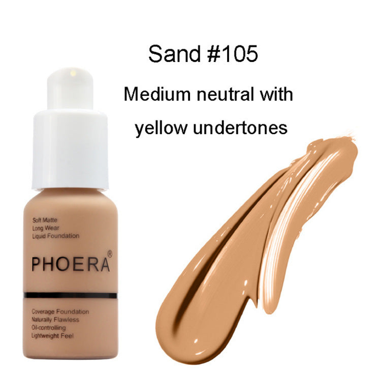 Explosive Press Type Oil Control Natural Color Matte Concealer Foundation Cream My Store