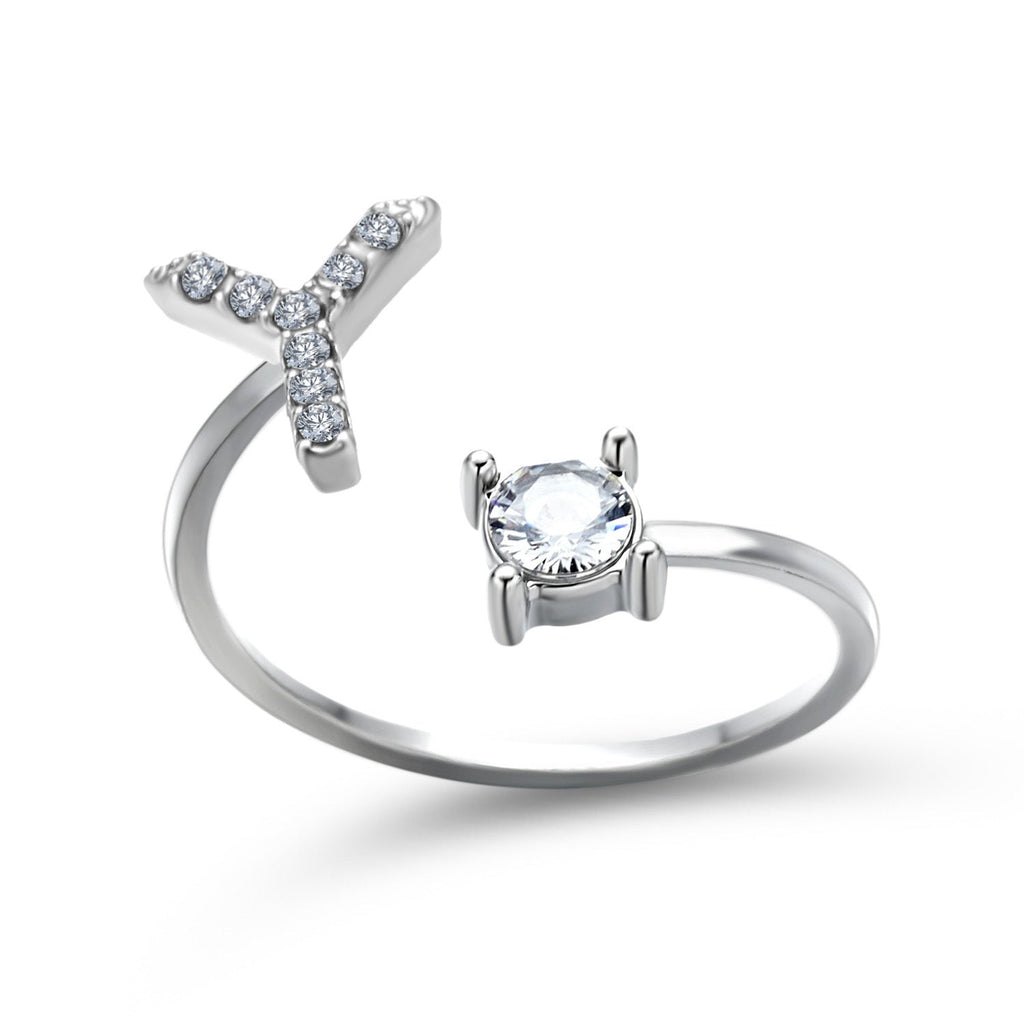 New Design Adjustable 26 Initial Letter Ring Fashion Jewelry For Women Simple Elegant Jewelry My Store