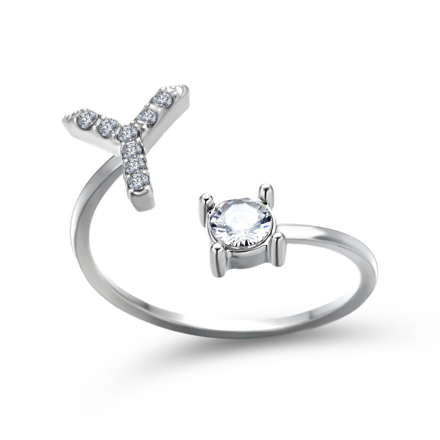 New Design Adjustable 26 Initial Letter Ring Fashion Jewelry For Women Simple Elegant Jewelry My Store