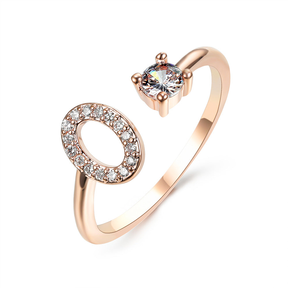 New Design Adjustable 26 Initial Letter Ring Fashion Jewelry For Women Simple Elegant Jewelry My Store