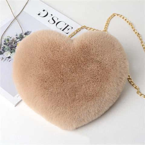 Love Bags For Women Plush Chain Shoulder Bags Valentine's Day Party Bag My Store