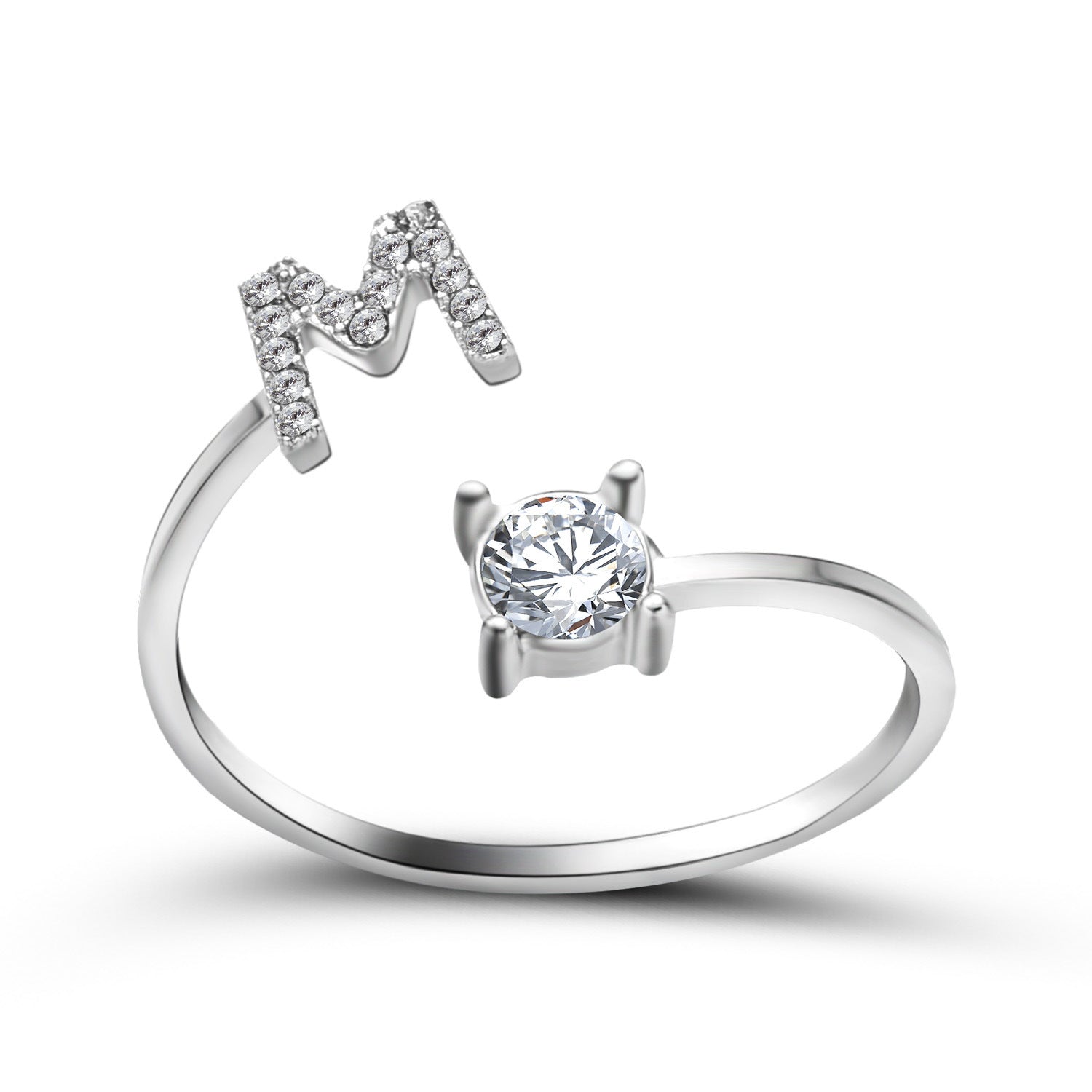 New Design Adjustable 26 Initial Letter Ring Fashion Jewelry For Women Simple Elegant Jewelry My Store