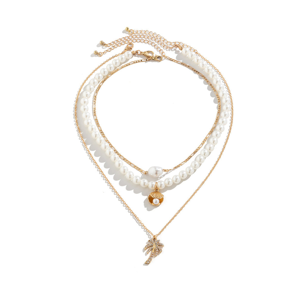 3-piece Set Of Starfish Shell Pearl Necklace My Store
