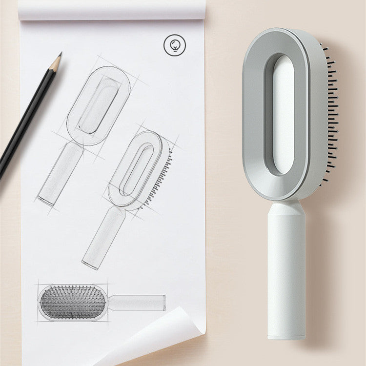 Self Cleaning Hair Brush For Women One-key Cleaning Hair Loss Airbag Massage Scalp Comb Anti-Static Hairbrush My Store