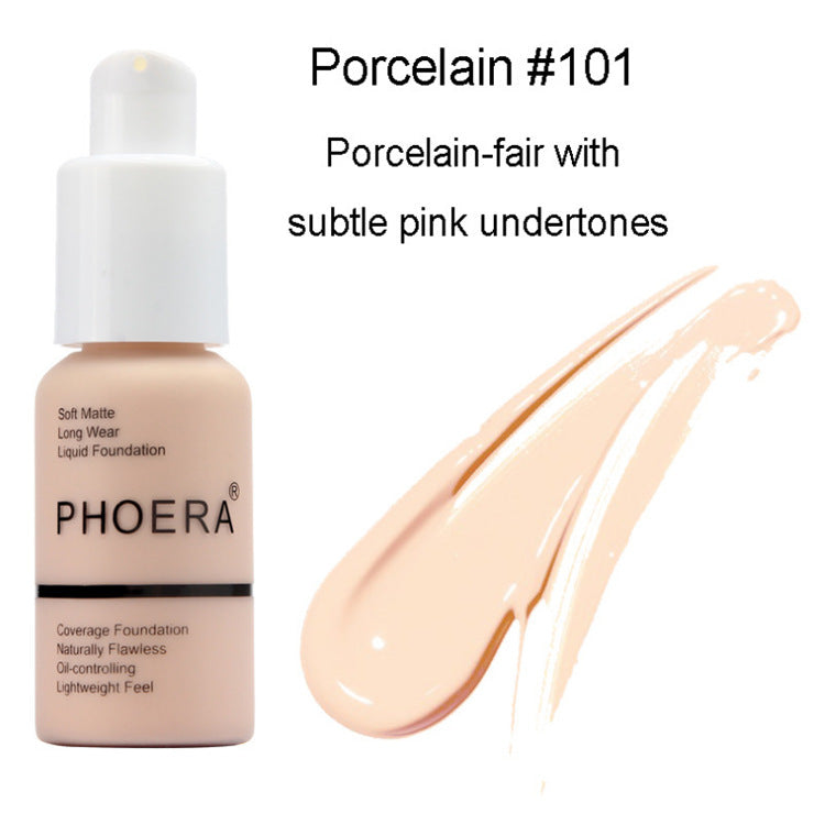 Explosive Press Type Oil Control Natural Color Matte Concealer Foundation Cream My Store