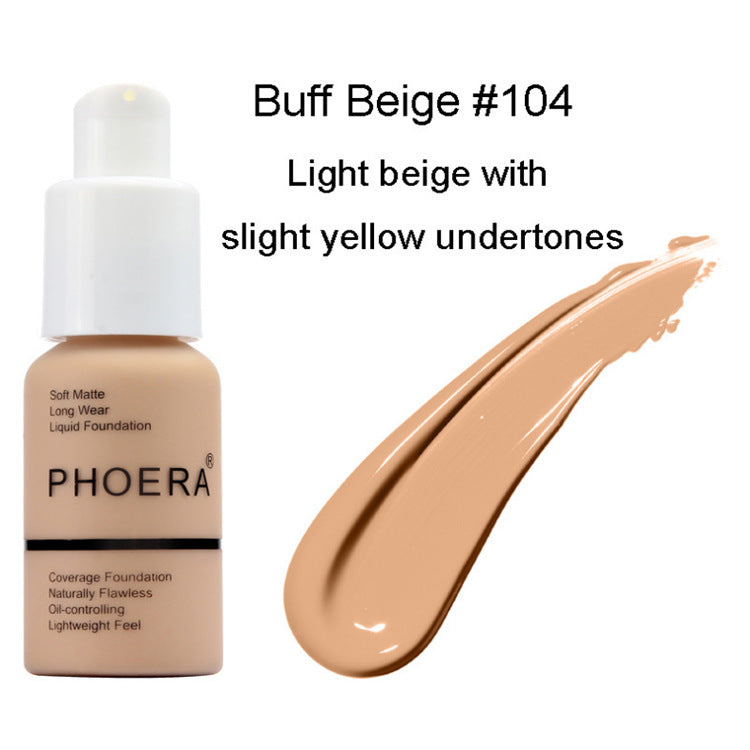 Explosive Press Type Oil Control Natural Color Matte Concealer Foundation Cream My Store