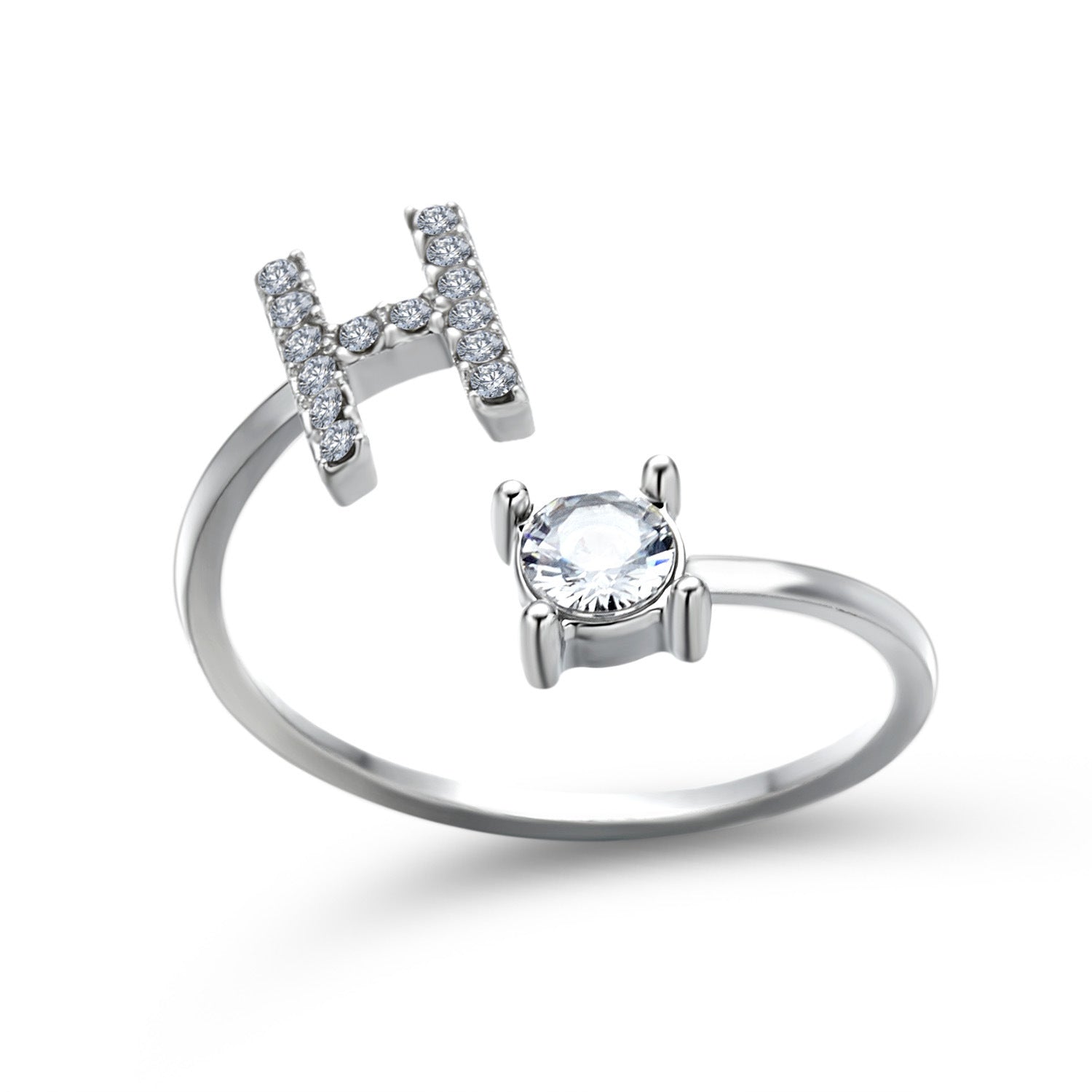 New Design Adjustable 26 Initial Letter Ring Fashion Jewelry For Women Simple Elegant Jewelry My Store