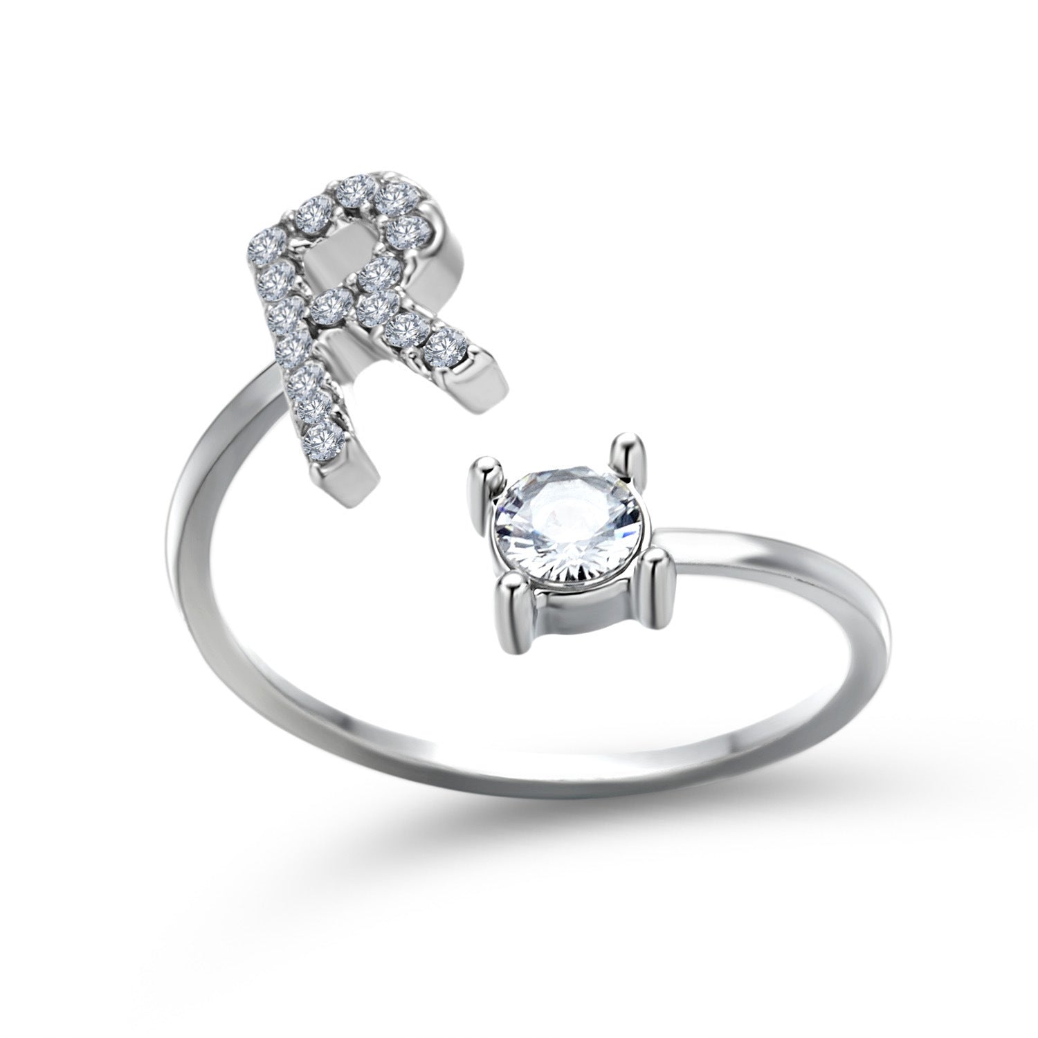 New Design Adjustable 26 Initial Letter Ring Fashion Jewelry For Women Simple Elegant Jewelry My Store