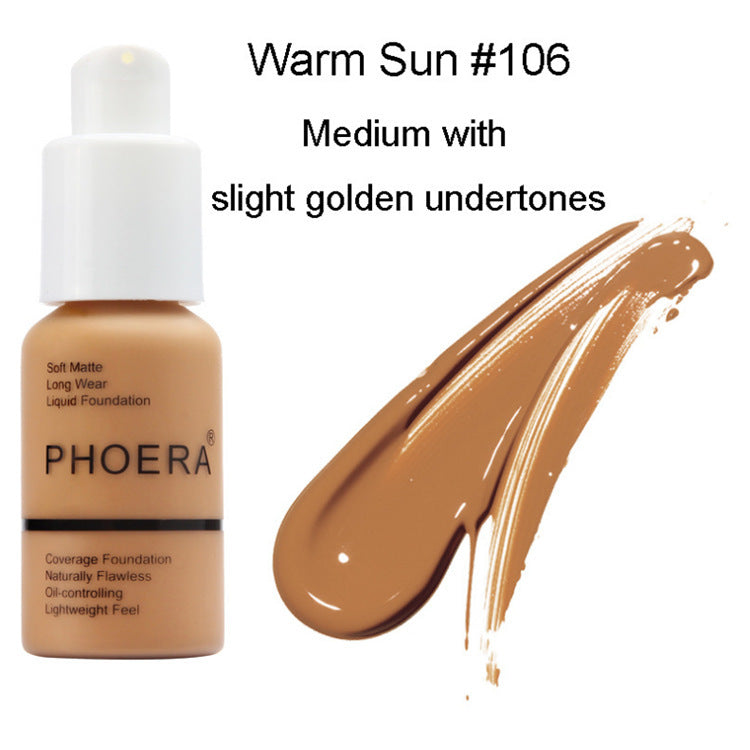 Explosive Press Type Oil Control Natural Color Matte Concealer Foundation Cream My Store