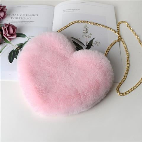Love Bags For Women Plush Chain Shoulder Bags Valentine's Day Party Bag My Store