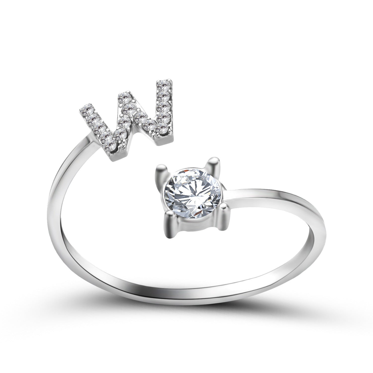 New Design Adjustable 26 Initial Letter Ring Fashion Jewelry For Women Simple Elegant Jewelry My Store