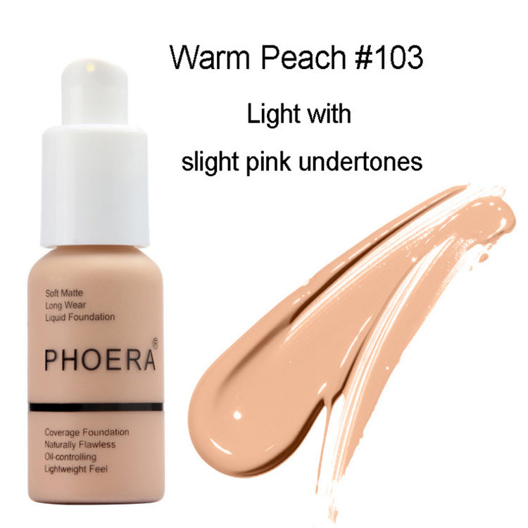 Explosive Press Type Oil Control Natural Color Matte Concealer Foundation Cream My Store