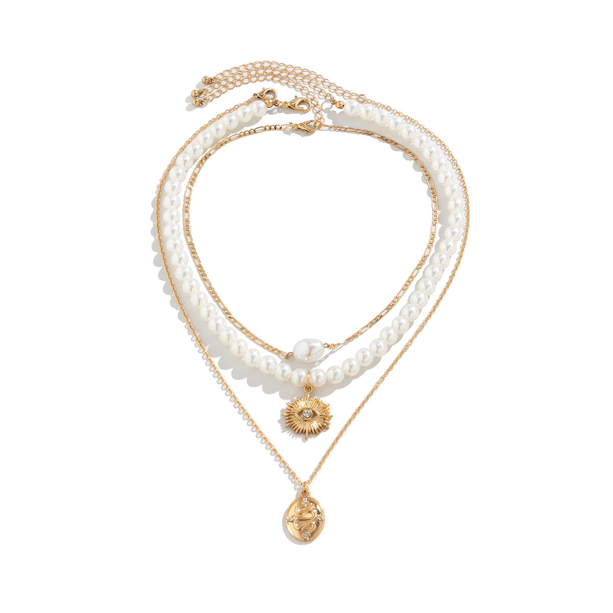 3-piece Set Of Starfish Shell Pearl Necklace My Store