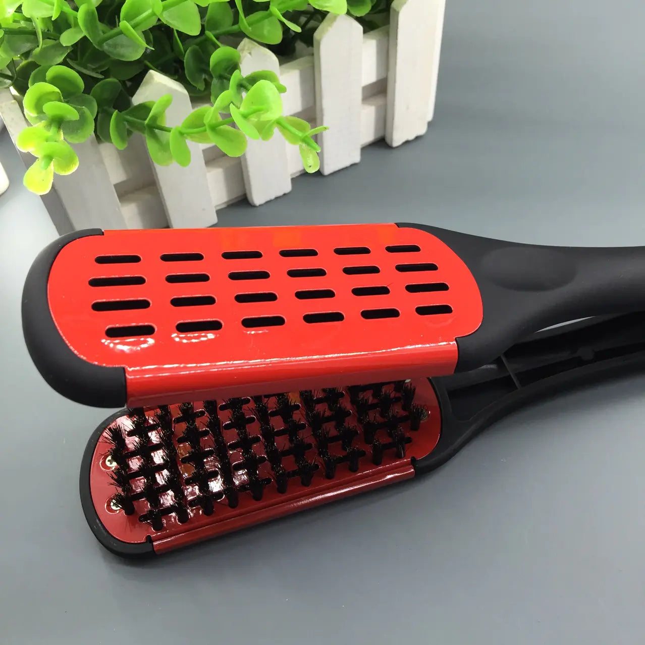 Professional Matte Black Red Straightening Hair Comb My Store