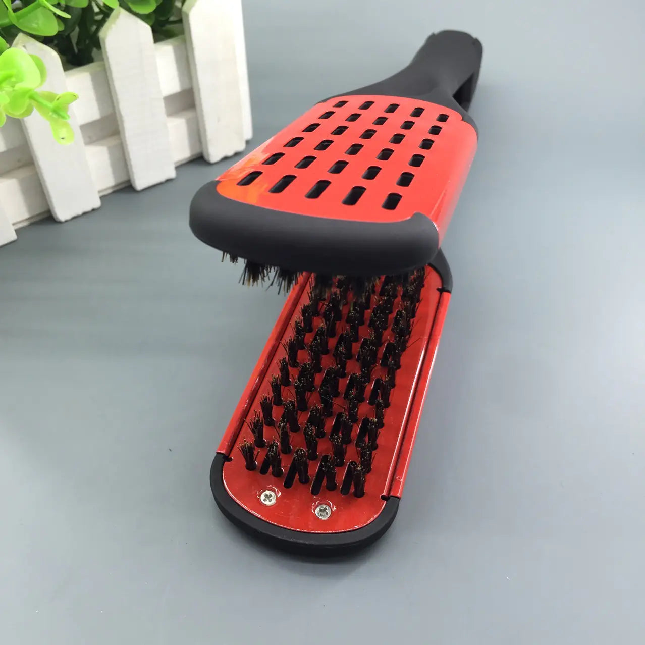 Professional Matte Black Red Straightening Hair Comb My Store