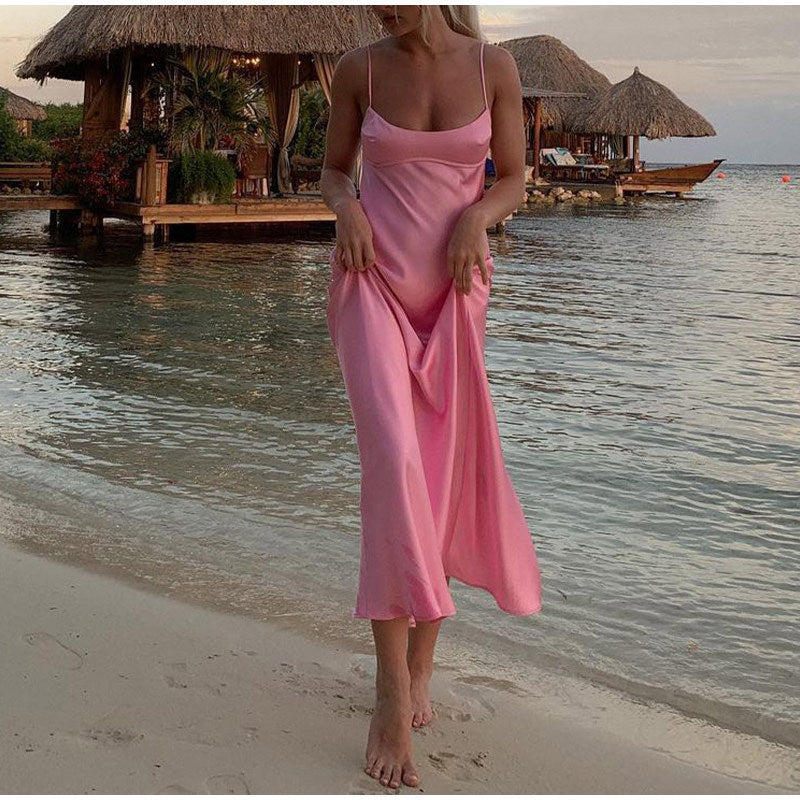 Elegant Satin Slip Dress: Sexy Summer Style for Every Occasion My Store