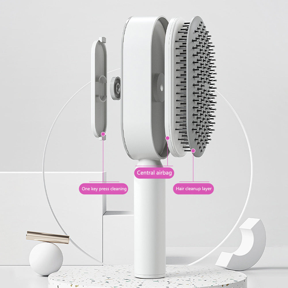 Self Cleaning Hair Brush For Women One-key Cleaning Hair Loss Airbag Massage Scalp Comb Anti-Static Hairbrush My Store