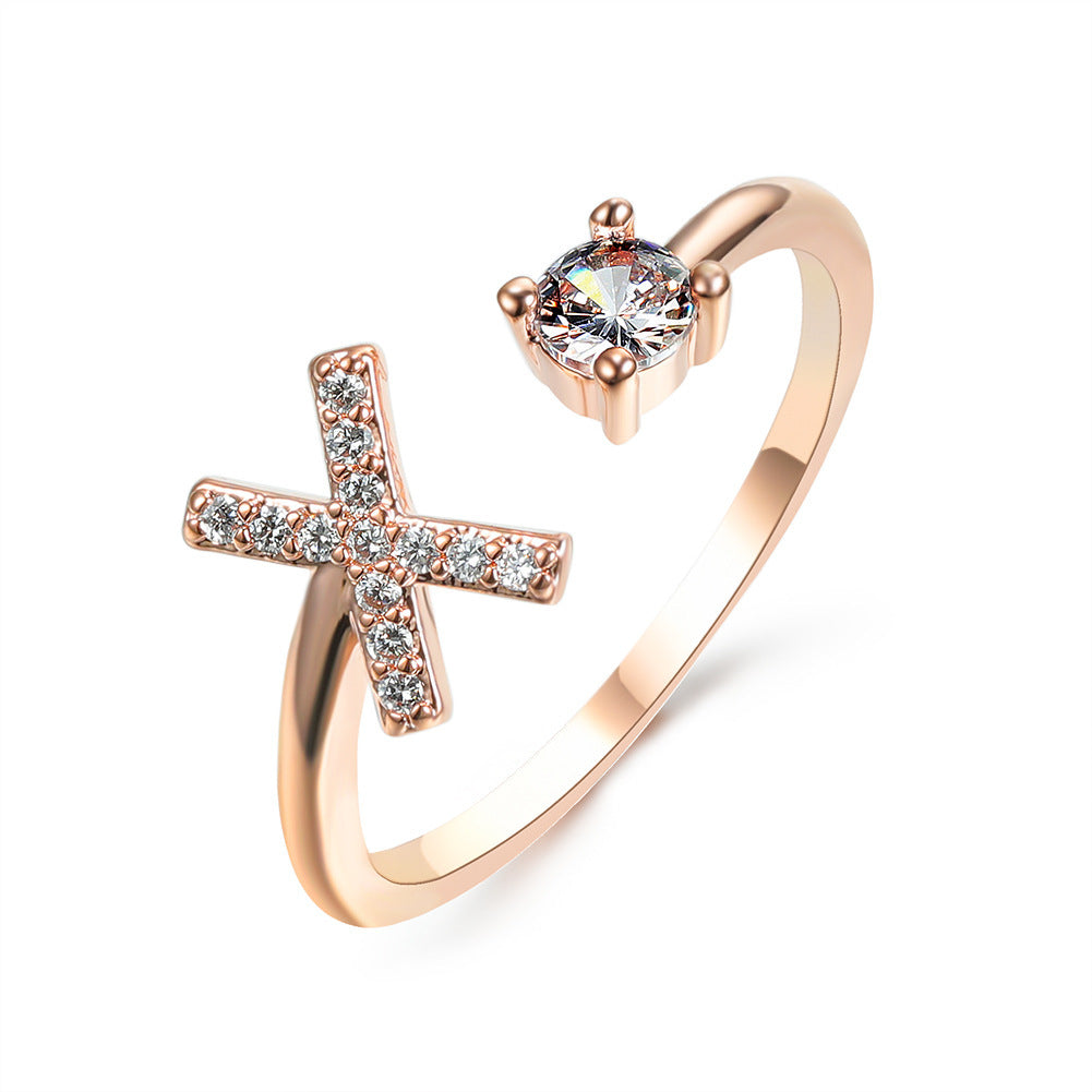 New Design Adjustable 26 Initial Letter Ring Fashion Jewelry For Women Simple Elegant Jewelry My Store
