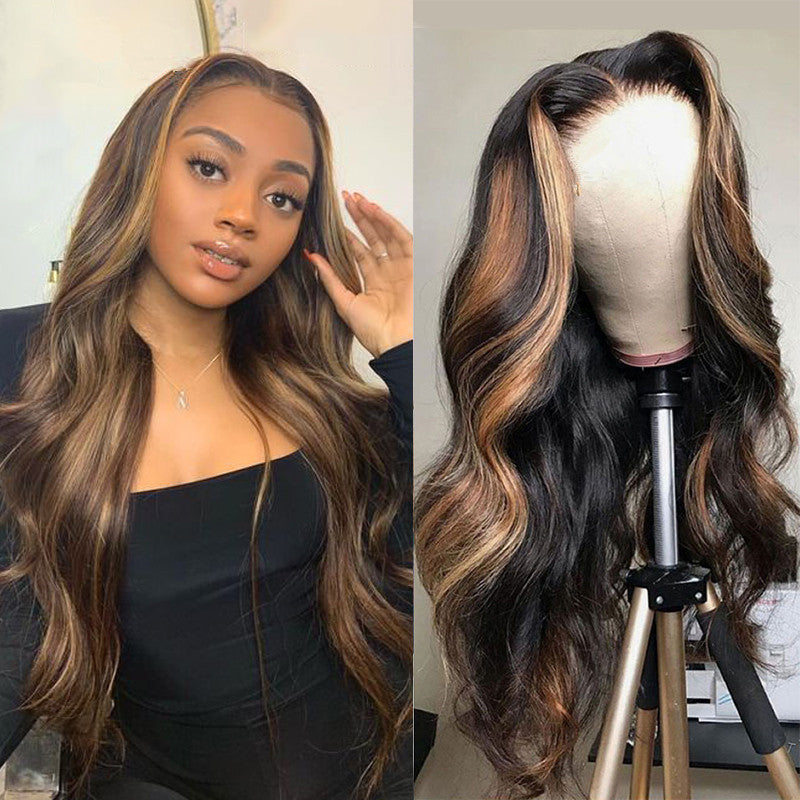 Women's Fashion Foreign Trade Wigs, Long Curly Hair, Chemical Fiber Wigs, Rose Net My Store
