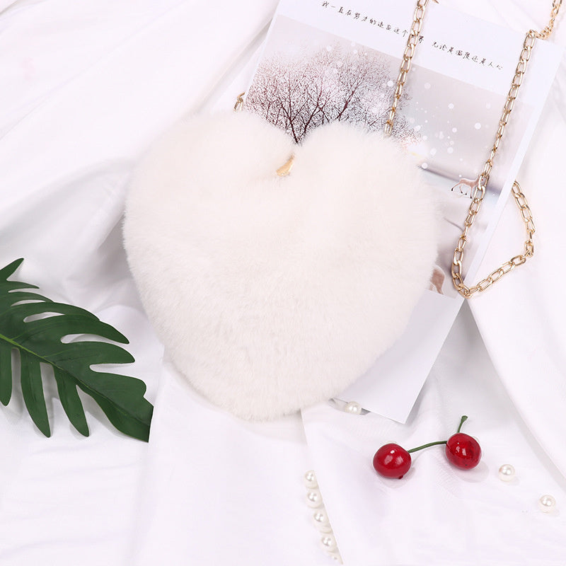 Love Bags For Women Plush Chain Shoulder Bags Valentine's Day Party Bag My Store